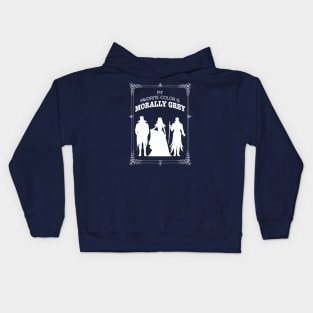 Morally grey, Funny reading gift for book nerds, bookworms Kids Hoodie